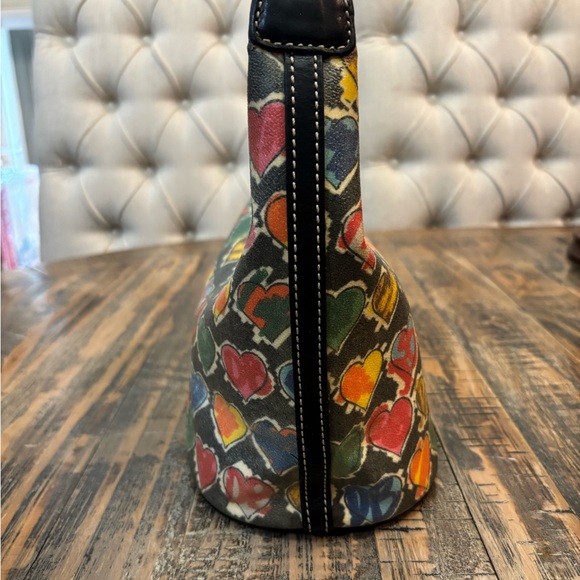 Dooney & Bourke Retro Crayon Doodle Rainbow Zipper Bag- EUC - Picture 7 of 12